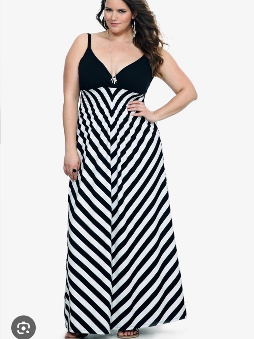 torrid Black & White Chevron Maxi Dress